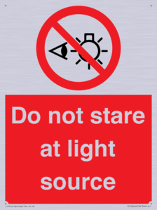 Do not stare at light source